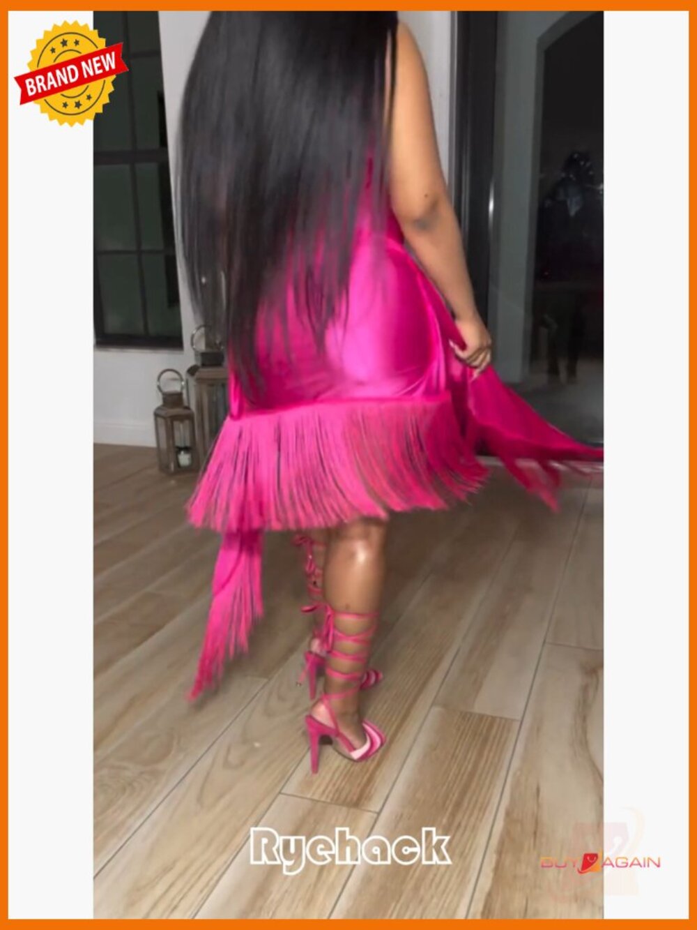 2 Piece Skirt Set Sleeveless Bodysuit and Mini Fringe Skirt Club Party - Picture 7 of 7